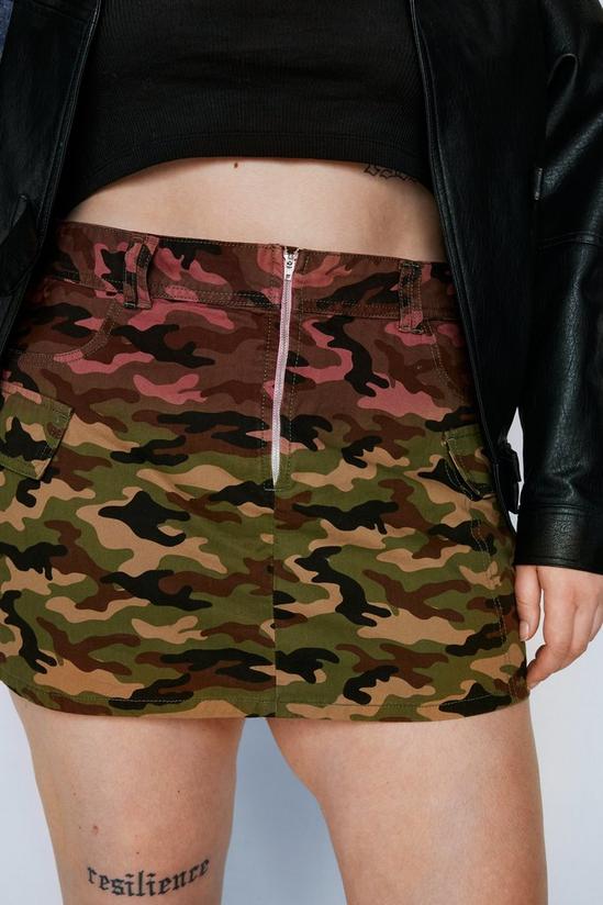 NastyGal Plus Size Ombre Camo Mini Skirt 3