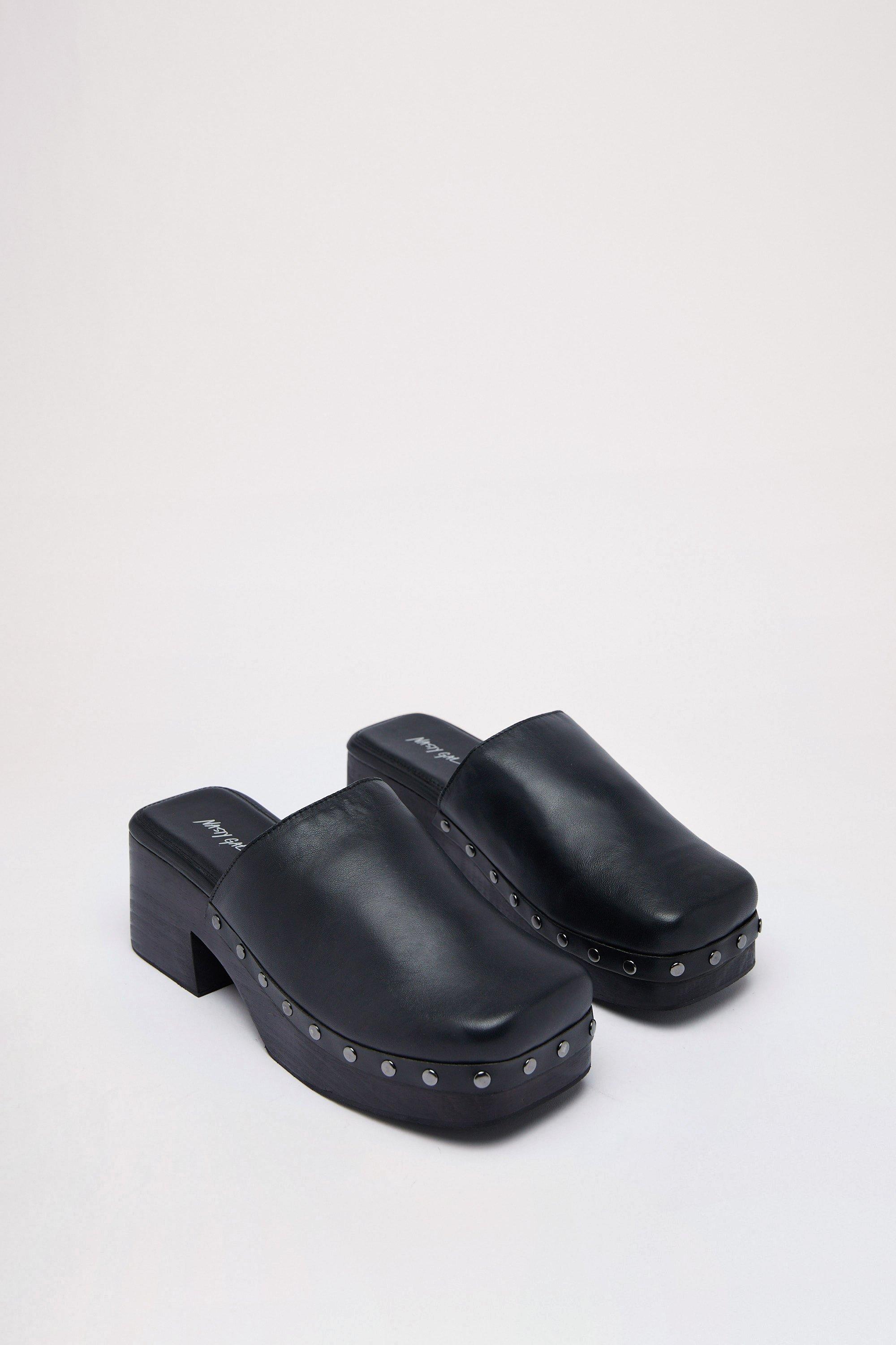 Square cheap toe clogs