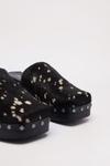 NastyGal Hair On Studded Square Toe Clogs thumbnail 4