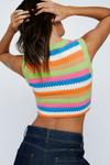 NastyGal Stripe Knitted Cropped Tank Top thumbnail 4