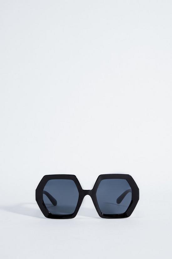 NastyGal Oversized Hexagon Sunglasses 3