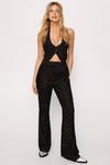 NastyGal Real Suede Diamante Studded Flare Pants thumbnail 2