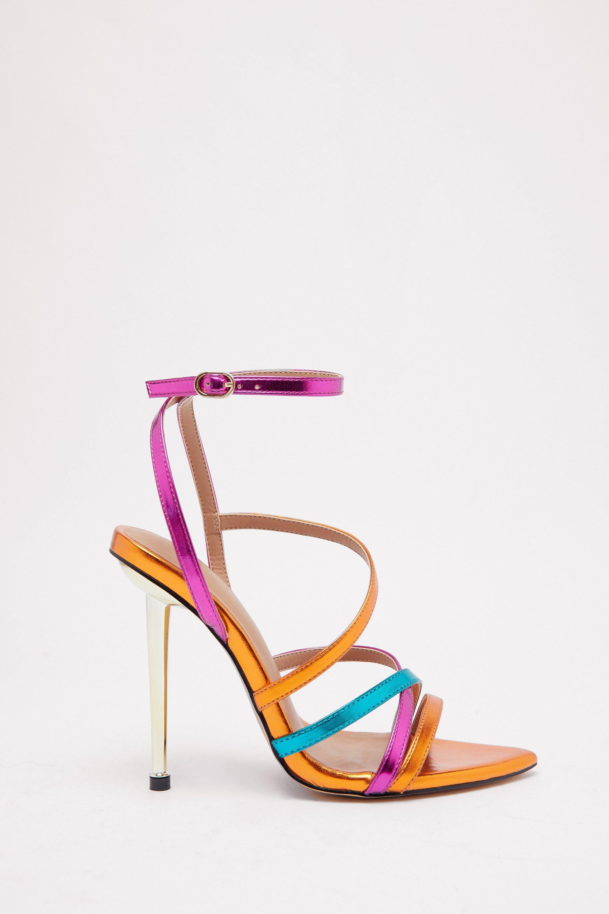 Multi coloured outlet heeled shoes