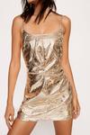 NastyGal Crackle Faux Leather Strappy Mini Dress thumbnail 1