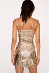 NastyGal Crackle Faux Leather Strappy Mini Dress thumbnail 4