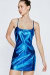 NastyGal Petite Crackle Faux Leather Strappy Mini Dress thumbnail 2