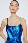 NastyGal Petite Crackle Faux Leather Strappy Mini Dress thumbnail 3