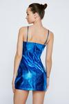 NastyGal Petite Crackle Faux Leather Strappy Mini Dress thumbnail 4
