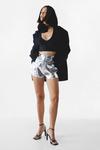 NastyGal Crackle Faux Leather Shorts thumbnail 2