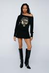 NastyGal True Love Graphic Ruched Long Sleeve Top thumbnail 2