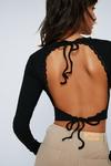 NastyGal Lace Trim Cut Out Back Top thumbnail 4