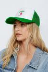 NastyGal Howdy Cowboy Boot Embroidery Trucker Hat thumbnail 1