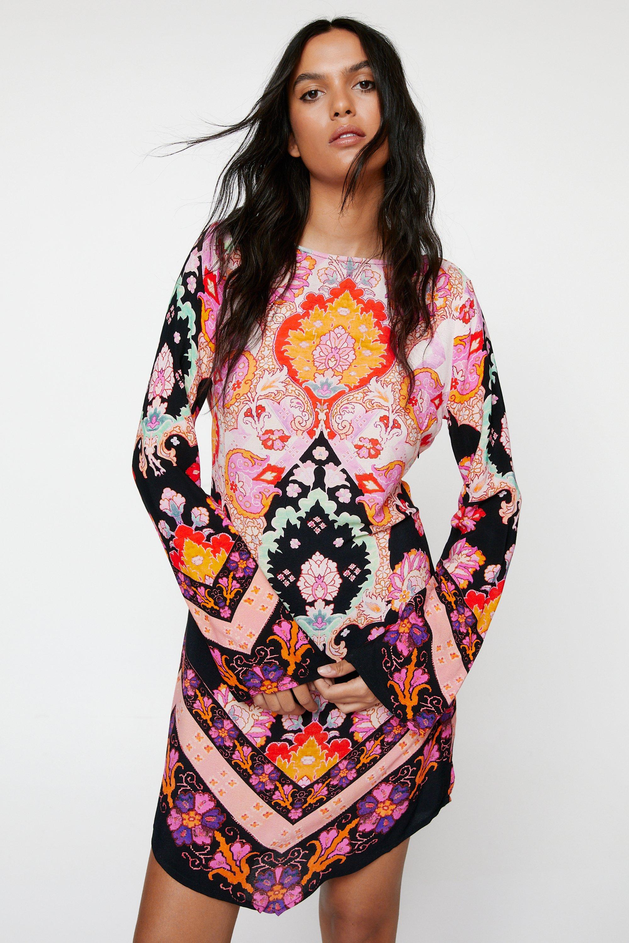 Paisley print hotsell mini dress