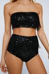 NastyGal Sequin Fringe Hotpants Two Piece thumbnail 1