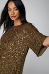 NastyGal Cluster Sequin Slouch Shift Dress thumbnail 3