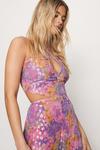 NastyGal Metallic Floral Strappy Back Jumpsuit thumbnail 2