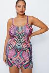 NastyGal Plus Size Abstract Embellished Cut Out Mini Dress thumbnail 2