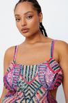 NastyGal Plus Size Abstract Embellished Cut Out Mini Dress thumbnail 3