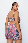 NastyGal Plus Size Abstract Embellished Cut Out Mini Dress thumbnail 4