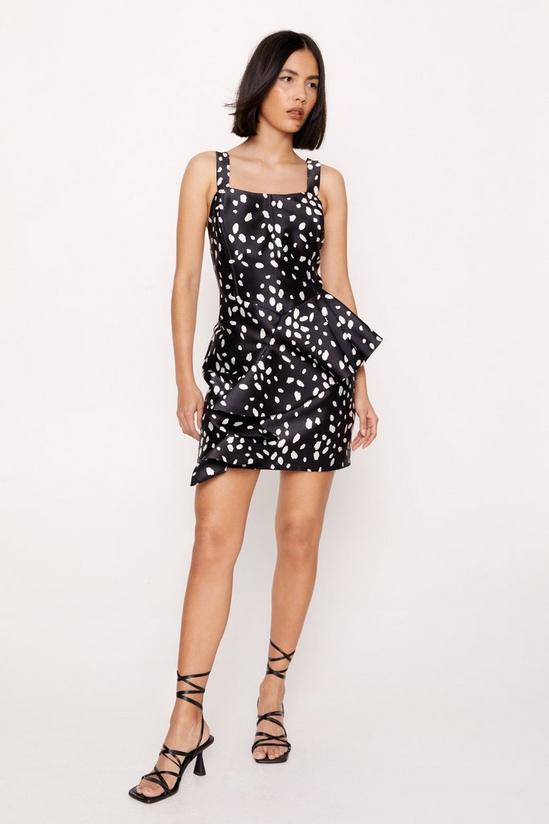 NastyGal Spot Print Ruffle Mini Dress 2