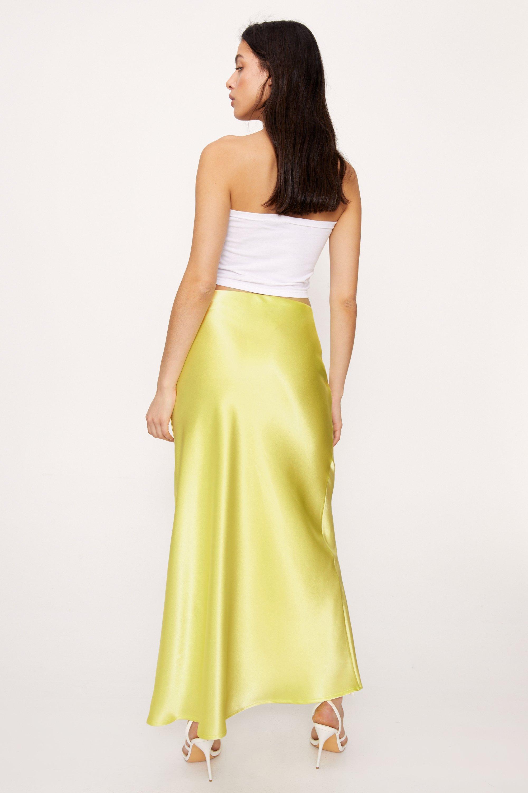 Petite satin 2025 maxi skirt