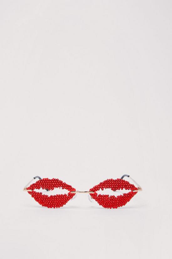 NastyGal Embellished Mouth Sunglasses 3