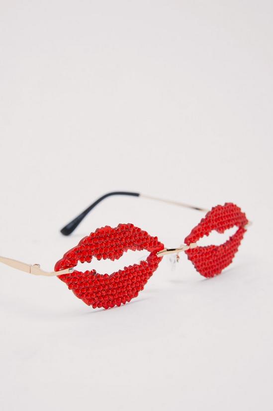NastyGal Embellished Mouth Sunglasses 4