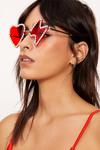 NastyGal Heart & Lighting Bolt Embellished Sunglasses thumbnail 2