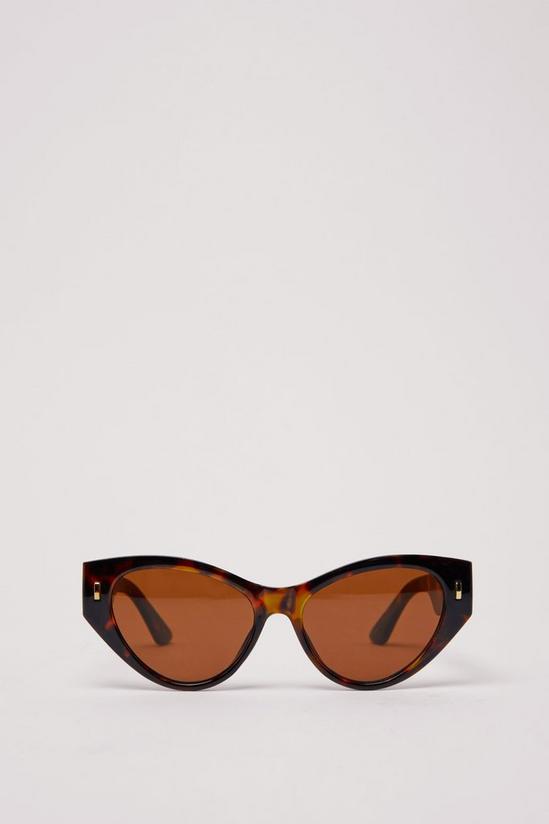 NastyGal Tortoise Shell Chunky Cat Eye Frame Sunglasses 3