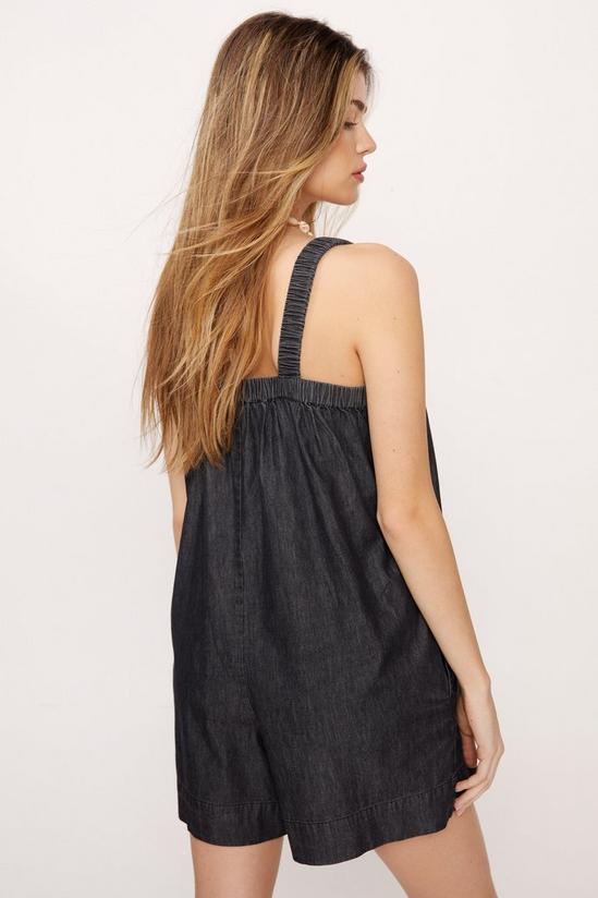 NastyGal Chambray Denim Relaxed Playsuit 4