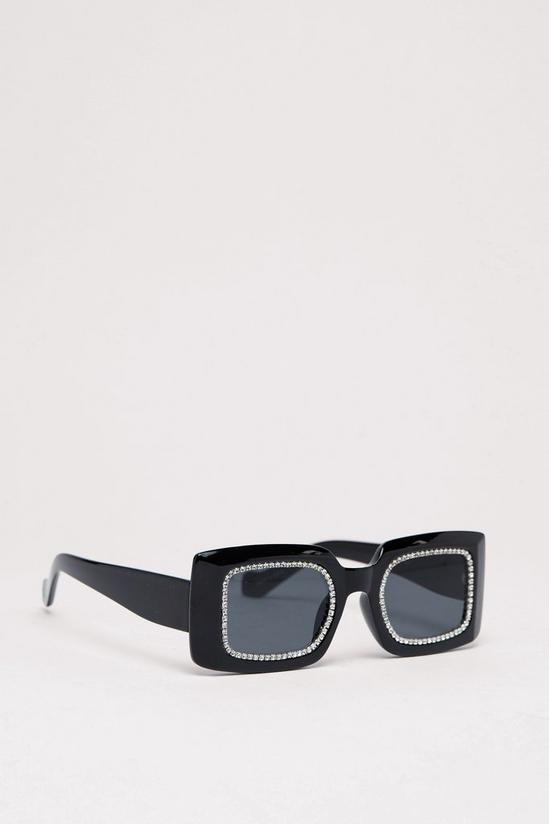 NastyGal Oversized Embellished Square Sunglasses 4
