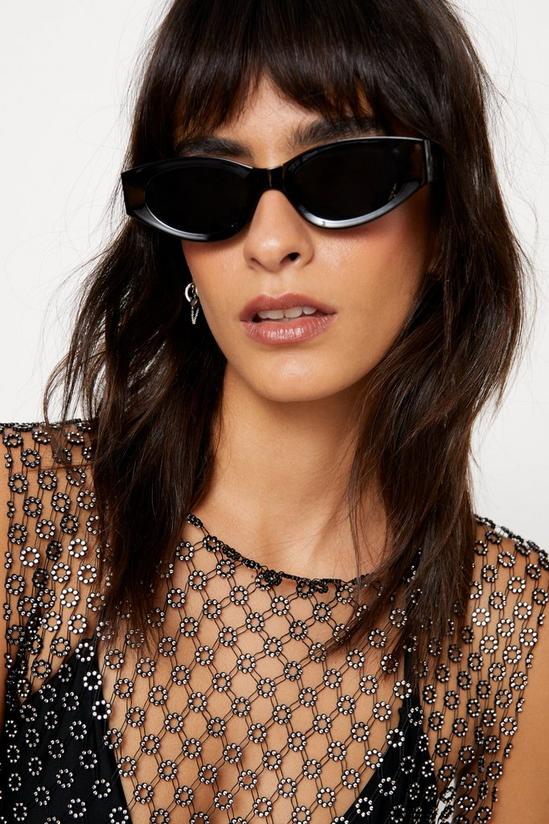 NastyGal Pointed Wide Frame Sunglasses 2