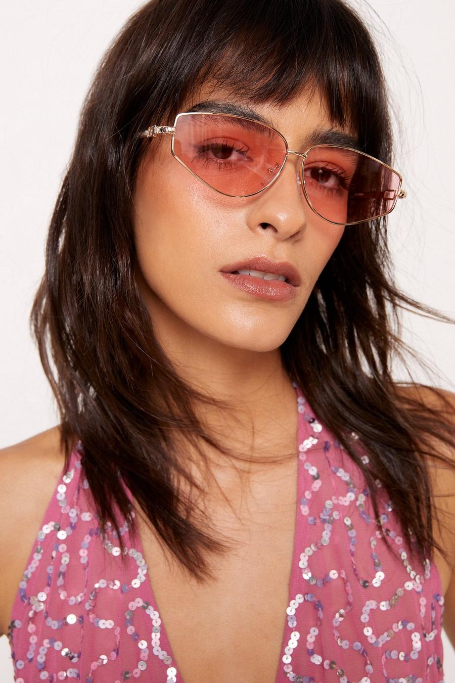 Pink Color Lens Sunglasses