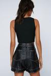NastyGal Real Leather Studded Shorts thumbnail 4