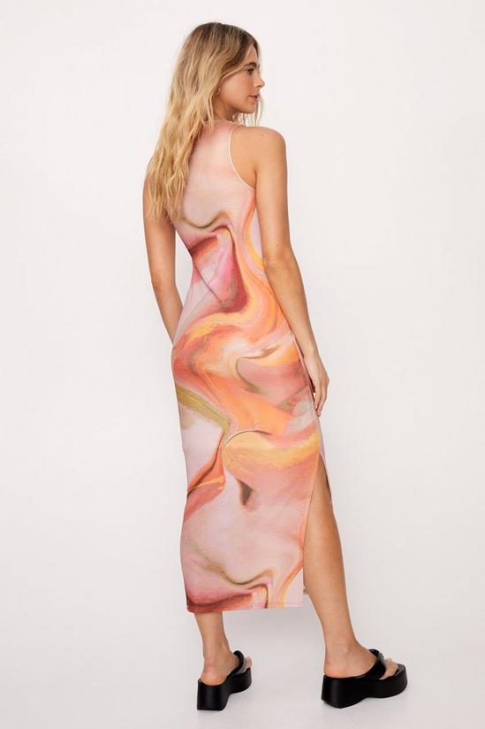 NastyGal Body Print Sleeveless Midi Dress 4