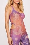 NastyGal Ombre Celestial Print Cut Out Jumpsuit thumbnail 2