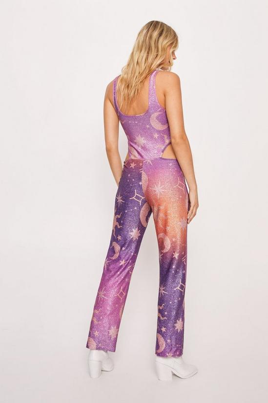 NastyGal Ombre Celestial Print Cut Out Jumpsuit 4