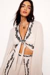 NastyGal Rayon Crepe Embroidered Sequin Beach Top thumbnail 2
