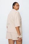 NastyGal Plus Size Towelling Shirt and Shorts 4 Piece Cover Up Set thumbnail 3