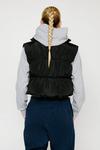 NastyGal Ruched Detail Cropped Puffer Gilet thumbnail 4
