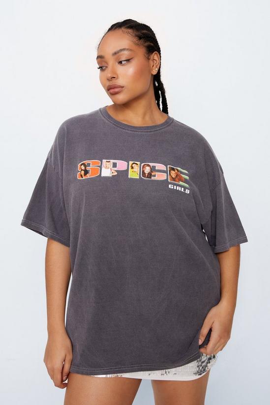 NastyGal Plus Size Spice Girls Oversized Graphic Band T-shirt 3