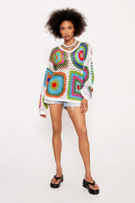 NastyGal Long Sleeve Crochet Sweater 2