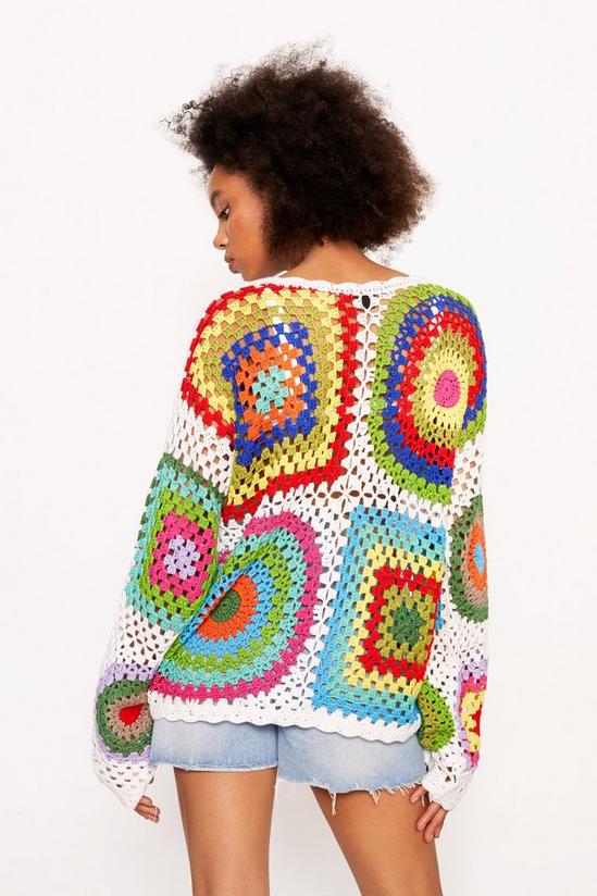 NastyGal Long Sleeve Crochet Sweater 4