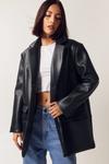 NastyGal Faux Leather Single Breasted Blazer thumbnail 1