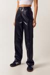 NastyGal Faux Leather Straight Leg Trousers thumbnail 2