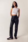 NastyGal Faux Leather Straight Leg Trousers thumbnail 3