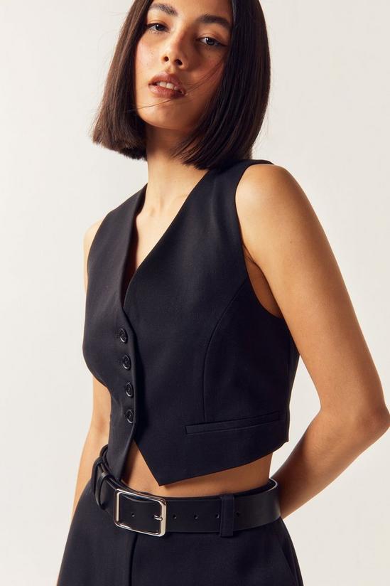 NastyGal Petite Tailored Button Front Suit Vest 1