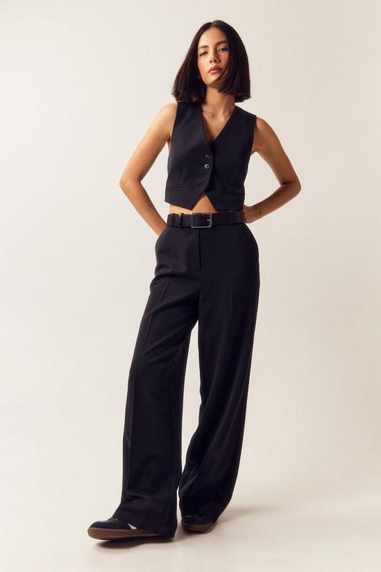 NastyGal Petite Tailored Button Front Suit Vest 2