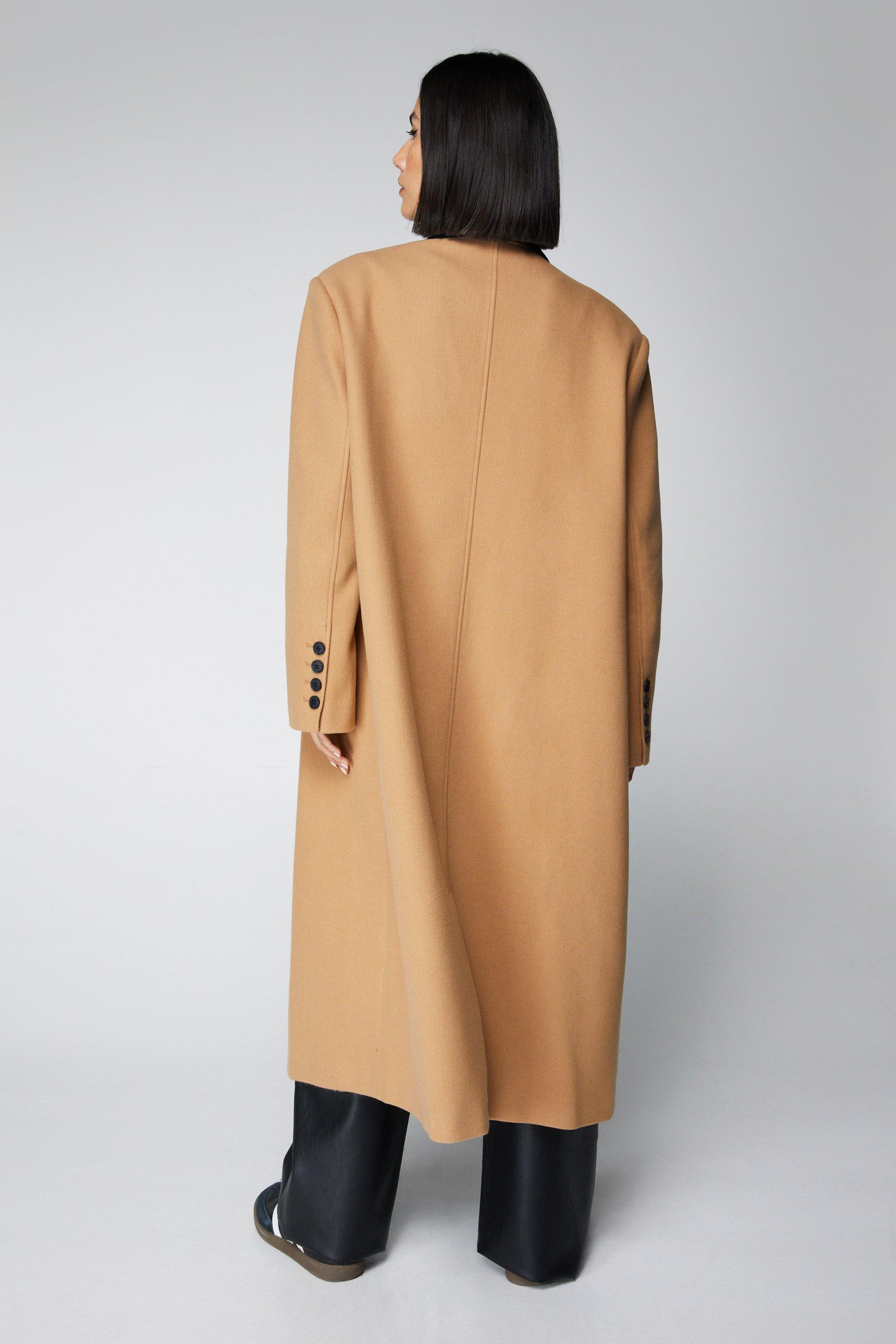 Boohoo petite 2024 camel coat