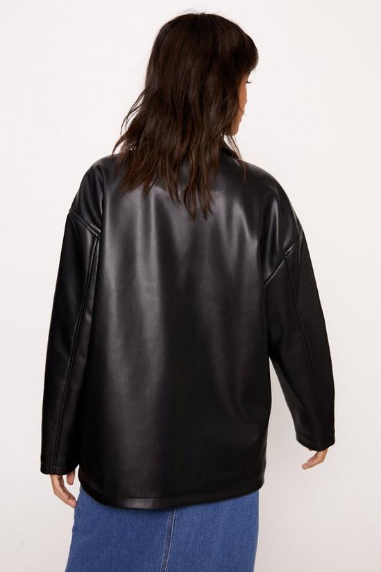NastyGal Pocket Detail Faux Leather Jacket 4